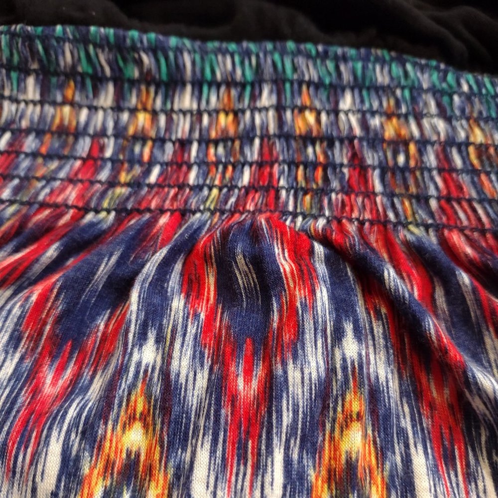 MONTEAU LOS ANGELES BOHO FULL LENGTH DRESS ABSTRACT PATTERN, WOMAN'S SIZE S - Picture 4 of 6